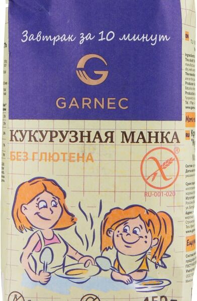 Крупка кукурузная Garnec Кукурузная манка 450г