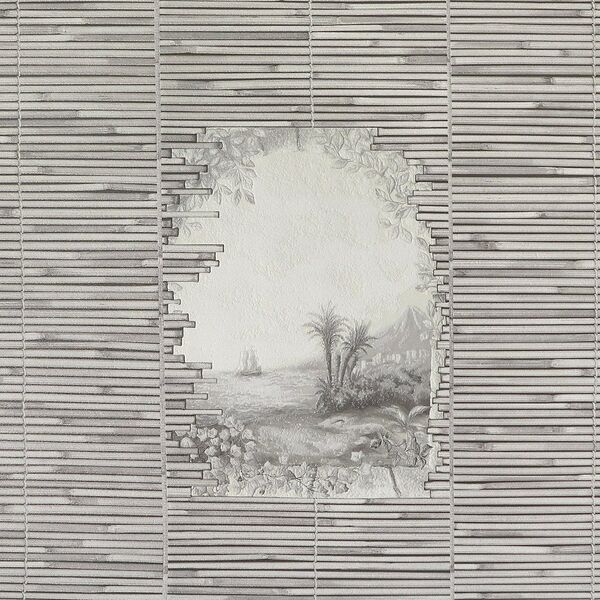 Обои ELYSIUM Пейзаж, кухонный винил, серый, 0,53х10,05м