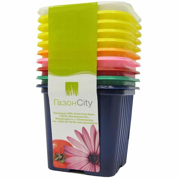 Горшок для рассады ГазонCity квадратный технический 7х7х6.5см, 210мл