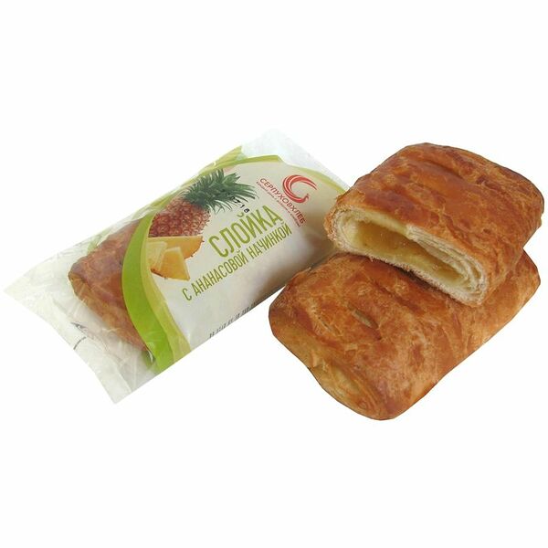 Слойка СерпуховХлеб с ананасовой начинкой 80г