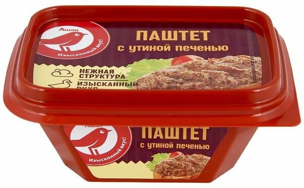 Паштет Ашан Красная птица с утиной печенью