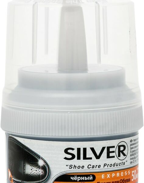 Крем-блеск для обуви Silver черный 50мл