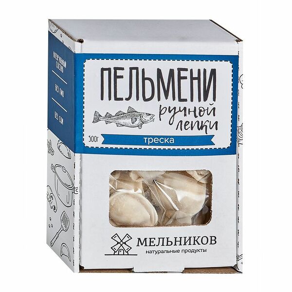 Пельмени Мельников с треской, 500г