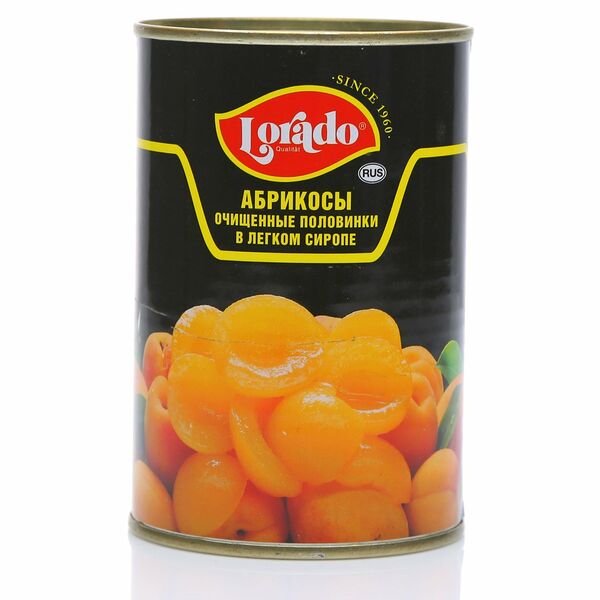 Абрикосы очищенные половинки в легком сиропе ТМ Lorado (Лорадо)