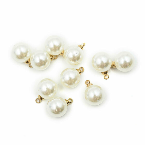 4AR298 Бусина с петелькой, 8мм, 10шт/упак, Astra&Craft(Золото)