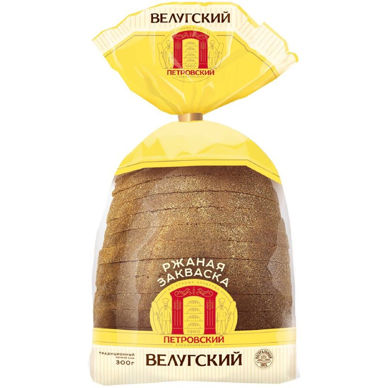 

Хлеб Петровский ХК Велугский подовый в нарезке, 300г