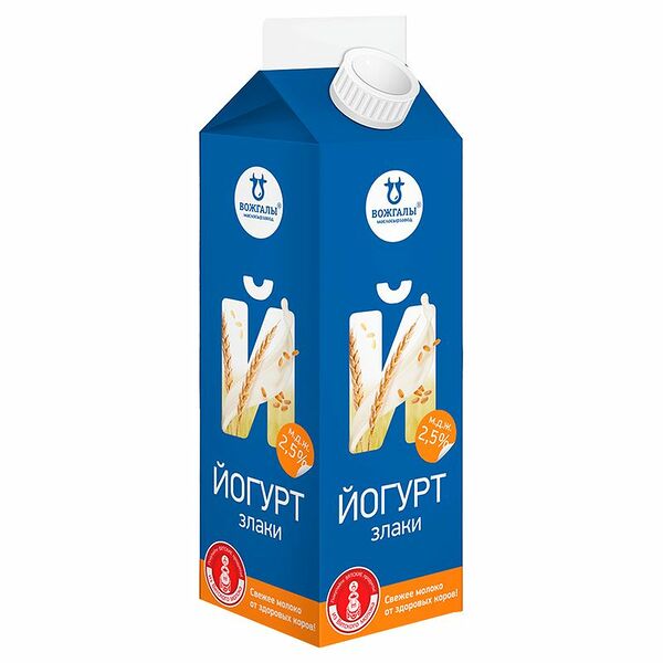 Йогурт Маслосырзавод Вожгалы питьевой со злаками, 2.5%