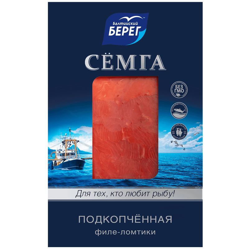 

Филе-ломтики Балтийский берег Семга подкопченный 100 г
