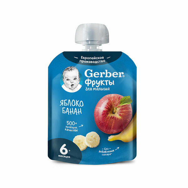 Пюре фруктовое Gerber Яблоко-Банан с 6 мес.