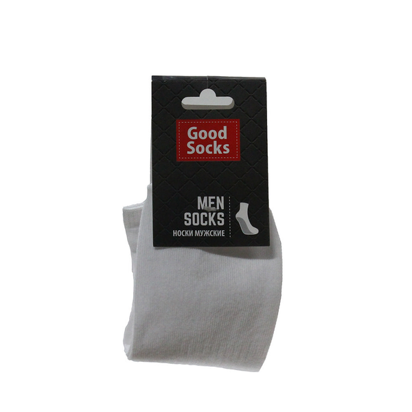 Мужские носки Good Socks трикотажные , M7 , р.29 , белые