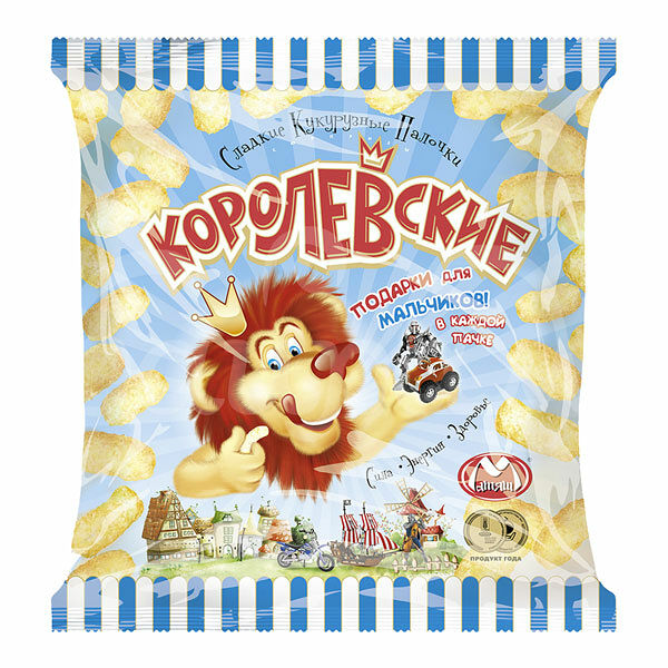 Палочки кукурузные Королевские для мальчиков 70гр пакет