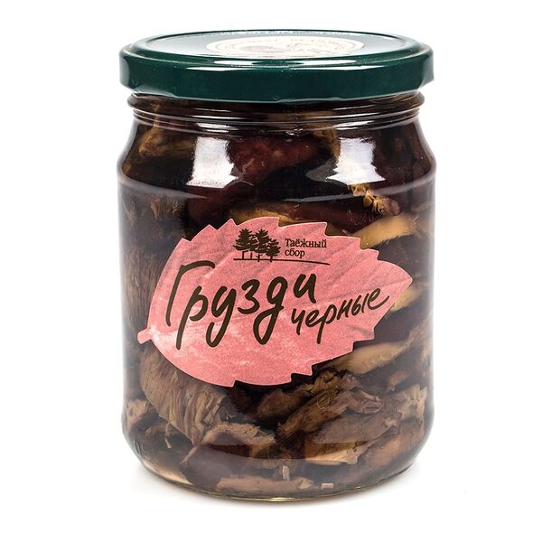 Грузди чёрные соленые Кедровый бор 500г