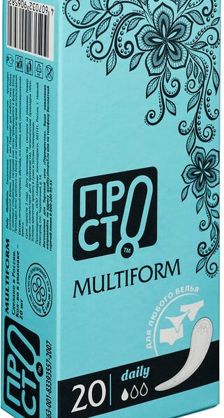 Прокладки ПРОСТО Daily Multiform ежедневные 20шт