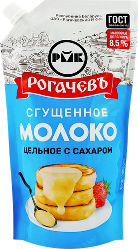 

Молоко сгущенное Рогачевъ цельное с сахаром 8.5% 650 г