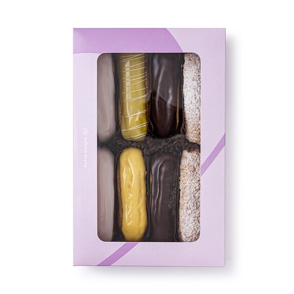 Набор из ассорти эклеров Подарочный от шеф-кондитера, 565 г 