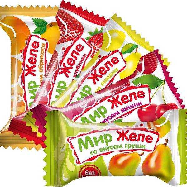 Мир желе Конфеты фруктовый микс