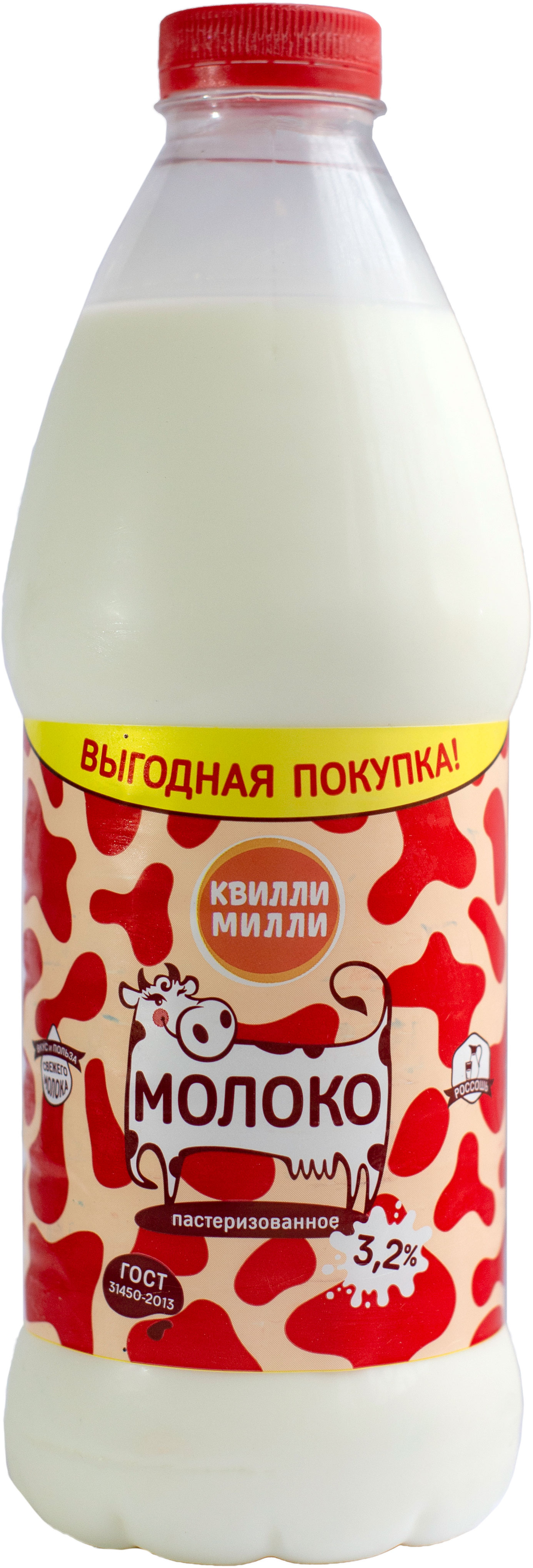 

Молоко Квилли-Милли пастеризованное 3.2% 1.3 л