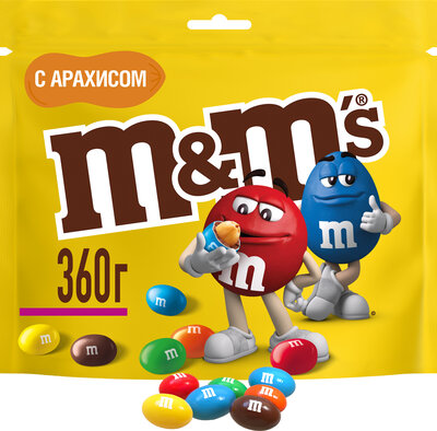 Конфеты M&M's драже с арахисом и молочным шоколадом для компании 360 г