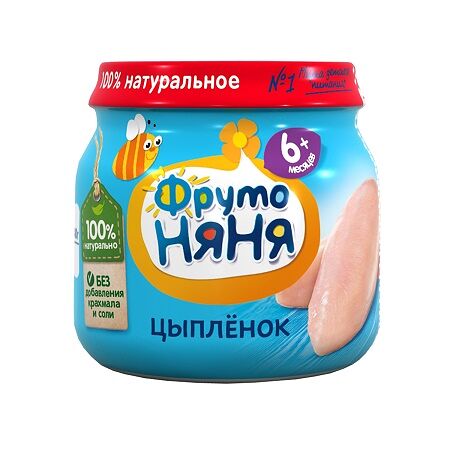 Пюре Фруто Няня  цыпленок 80г с/б