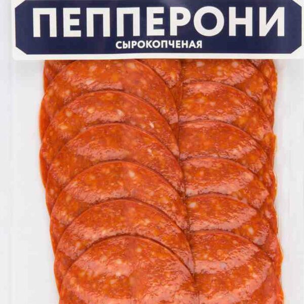 Колбаса сырокопчёная Пепперони Ремит, нарезка 90 г