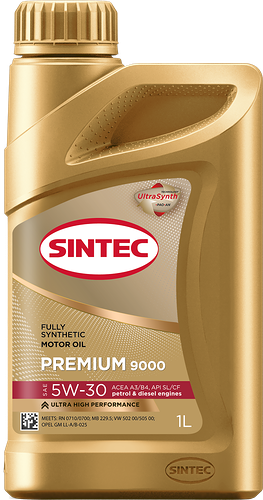 Масло моторное Sintec Premium 9000 5W–30 A3/B4 1л