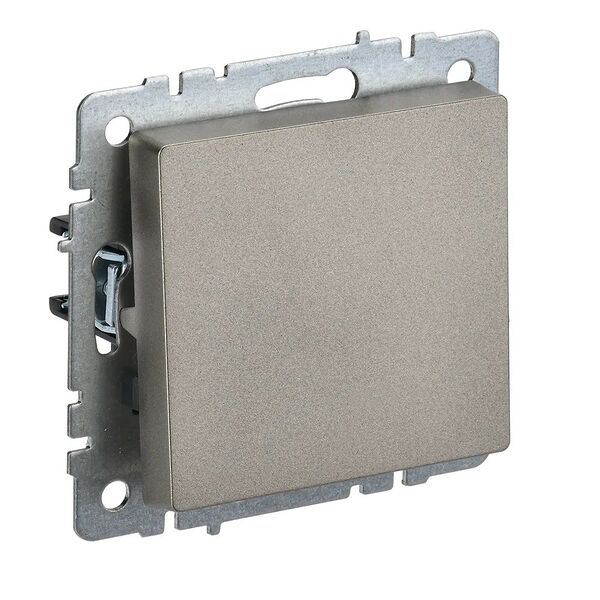 Выключатель одноклавишный IEK Brite, 10А, шампань