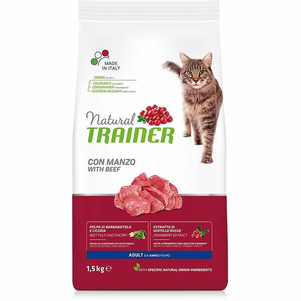 Сухой корм для кошек TRAINER Natural Adult with Beef, говядина