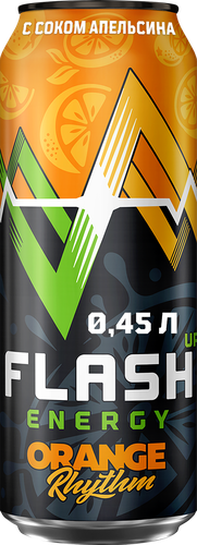 

Энергетический напиток Flash Up Energy Апельсиновый ритм 450 мл