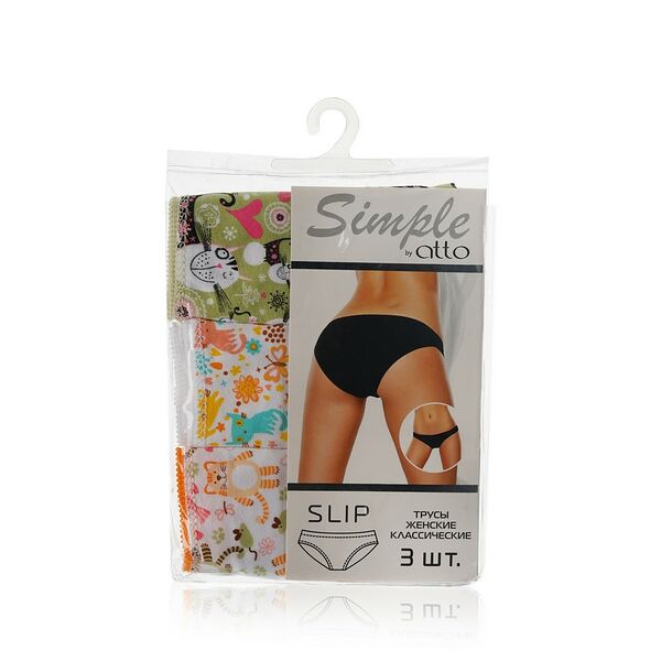 Женские трусы Atto Simple TK-55, S, 3шт
