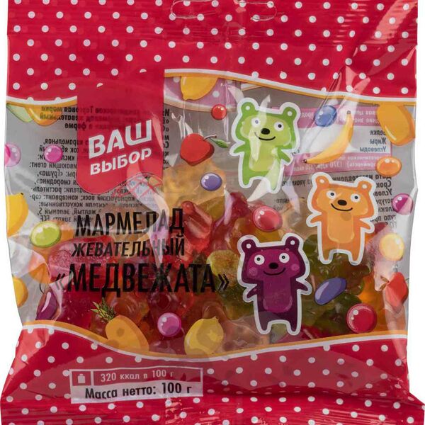 Мармелад жевательный Ваш выбор Медвежата