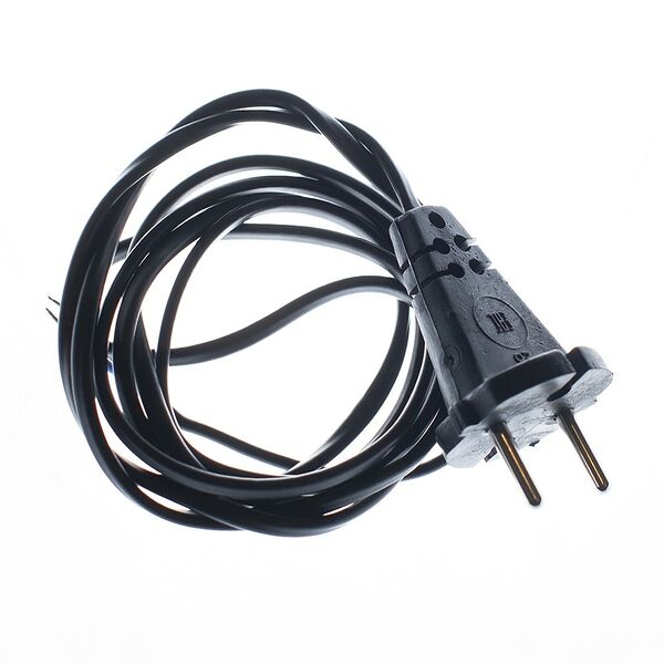 Шнур РЕАЛЬНАЯ ЭЛЕКТРИКА с вилкой, 2х0,5м