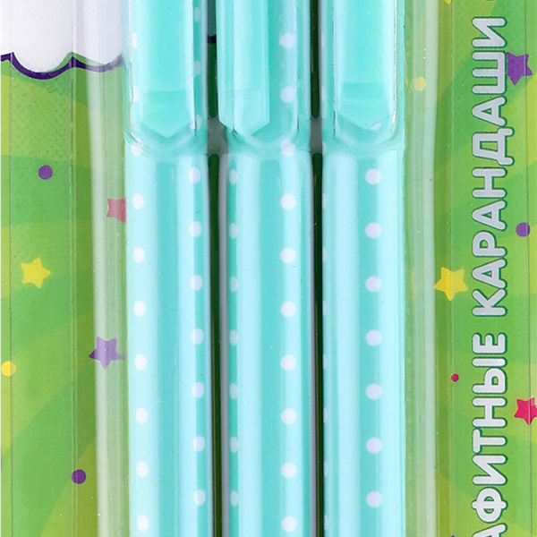 Набор чернографитных карандашей ВАУ МЯУ! с ластиком, в ассортименте Арт. XFFN-19, 3шт