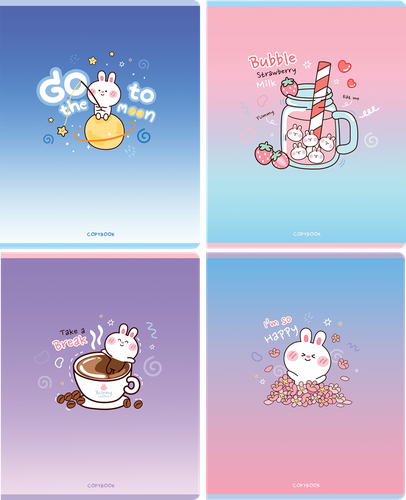 

Тетрадь Meshu The cat's journey 48 листов в клетку, 1 шт, в ассортименте