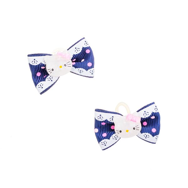 Бантик синий с киской 2шт
