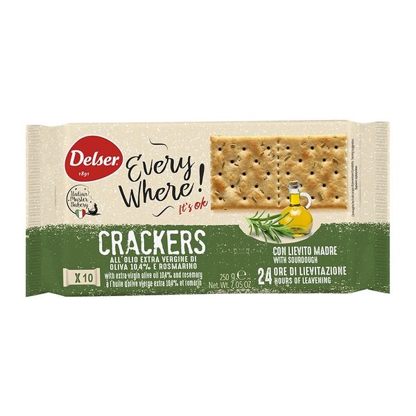 Крекеры Delser с оливковым маслом и розмарином 250 г