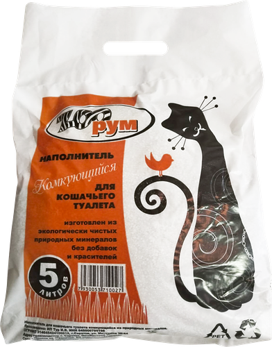 Наполнитель для кошачьего туалета ZOO РУМ комкующийся, 5л