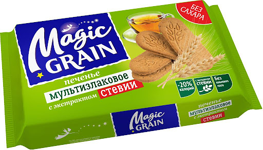 Печенье Magic Grain Мультизлаковое c экстрактом стевии 150г