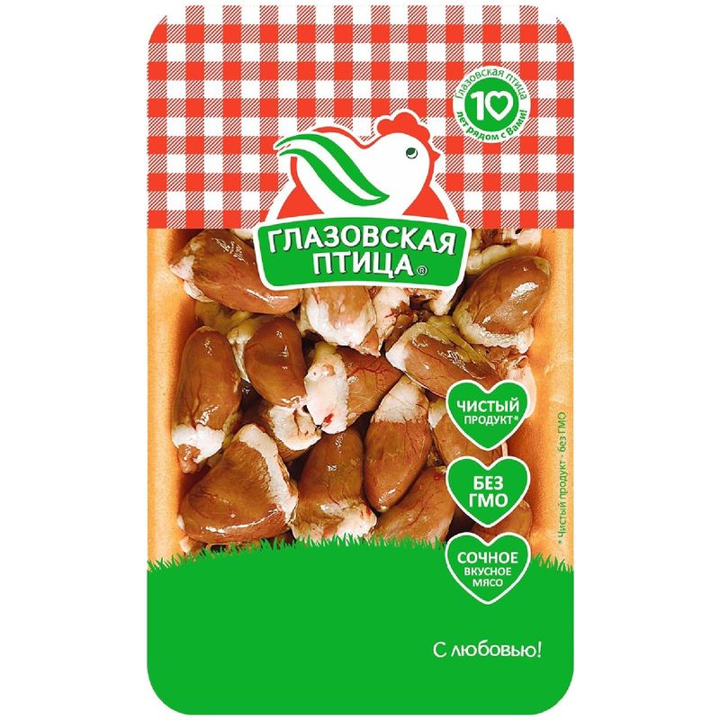 

Сердце цыплёнка-бройлера Глазовская птица охлажденное вес