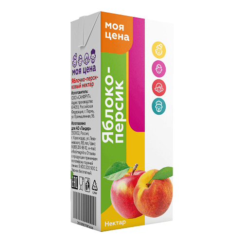 Нектар Моя цена Яблоко-персик 200 мл