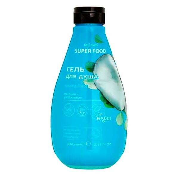 Cafe MIMI SF Гель для душа Кокос & Лотос 370 мл