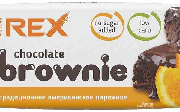 Пирожное Protein Rex Брауни апельсин