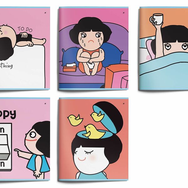 Тетрадь 48л А5 кл скреп офс  Lorex Mood of the day