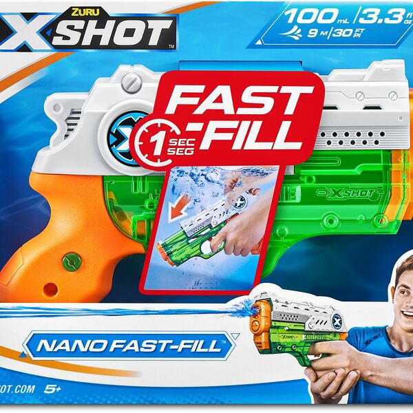 Игрушка «Водный бластер X-Shot Nano Fast-Fill» 5+, Zuru, Китай