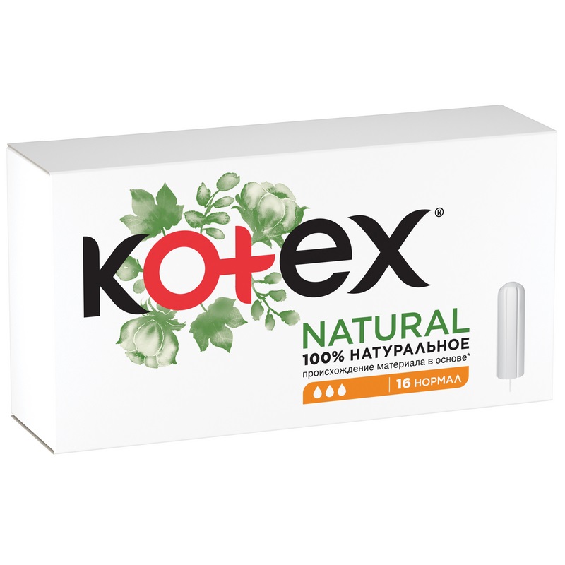 

Тампоны Kotex Natural нормал 16 шт.