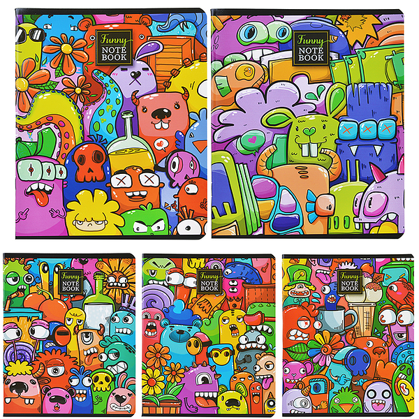 Тетрадь Куча Монстров клетка А5 48л, в ассортименте 1шт