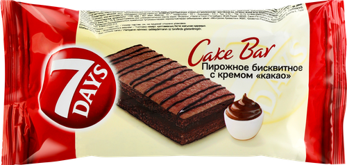 

Пирожное бисквитное 7 Days Cake Bar с кремом какао 30 г