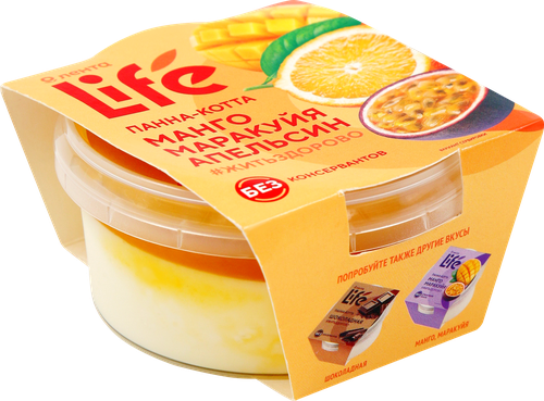 

Панна-котта Лента Life Манго-маракуйя-апельсин 13,7% без змж 160 г