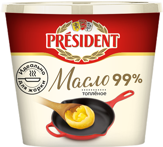 Масло топленое President 99% 200г Cup