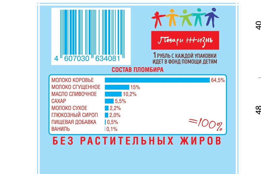 

Мороженое Чистая Линия Семейное ванильный пломбир брикет 200 г