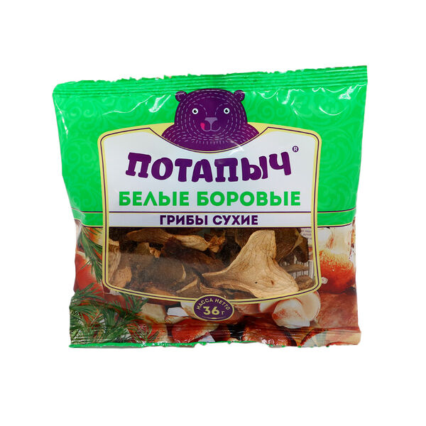 Грибы сушеные ПОТАПЫЧ Белые боровые 36г